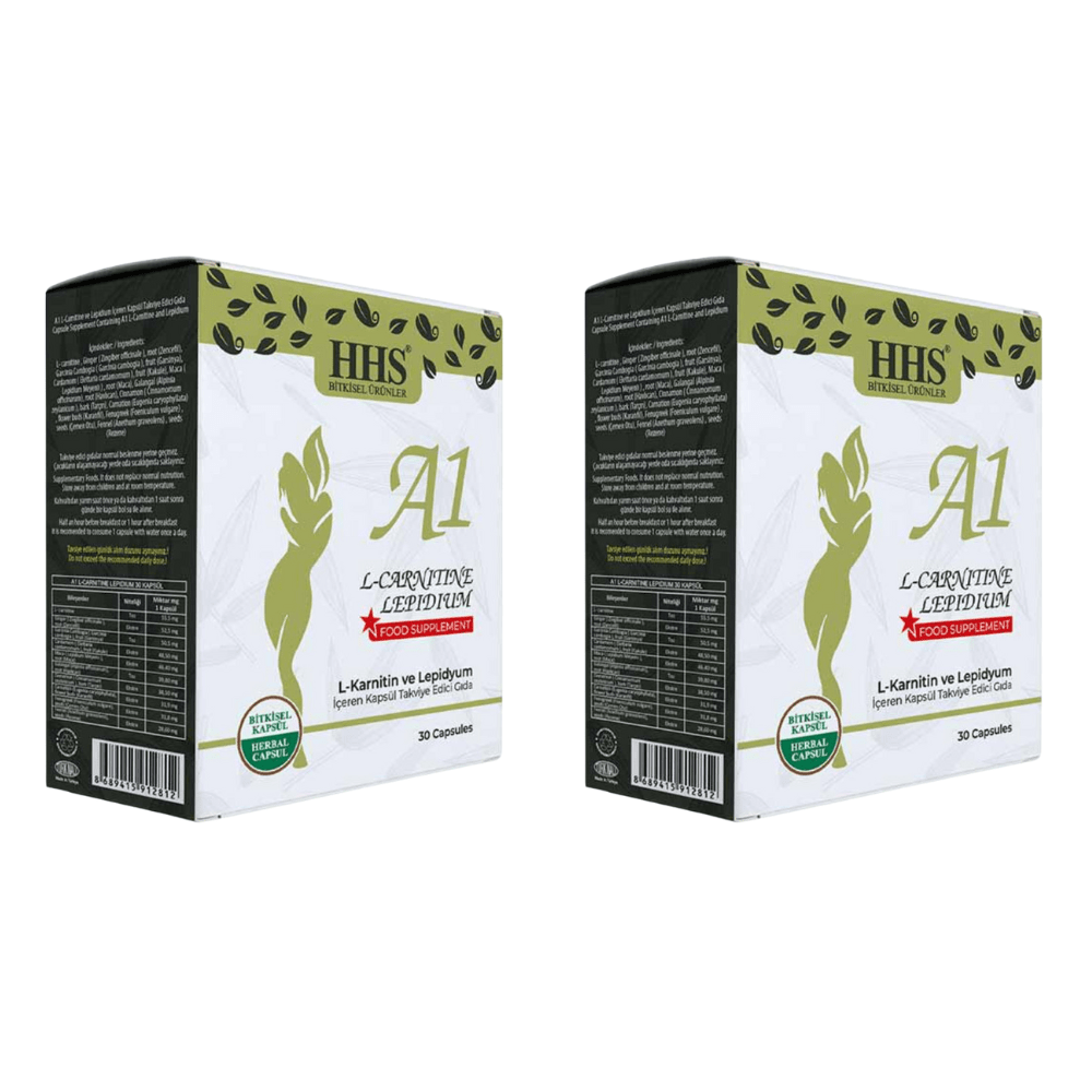 HHS A1 كبسولات التنحيف الطبيعية | علبتين (ظروف)