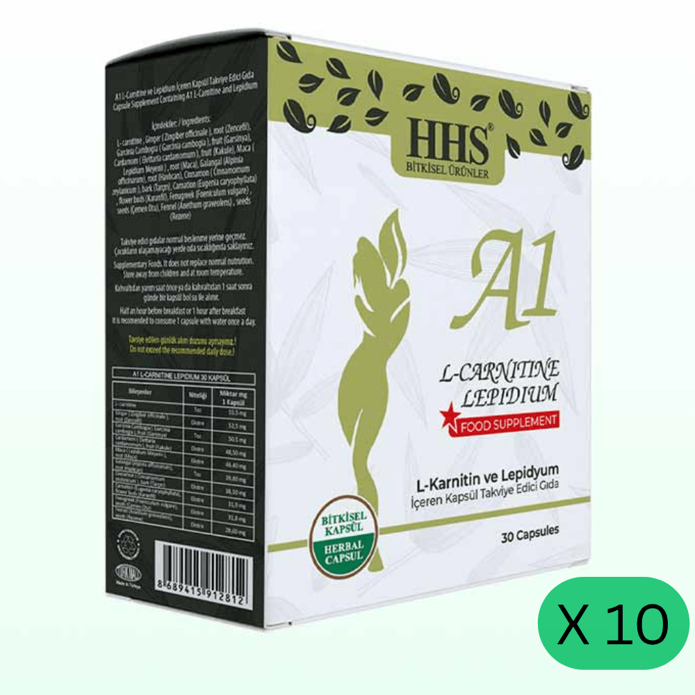 HHS كبسولات التنحيف الطبيعية A1 ( ظروف) | 10 علب