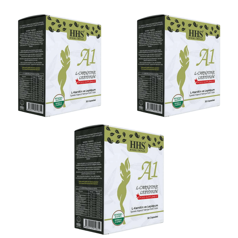 HHS كبسولات التنحيف الطبيعية A1 (ظروف) | عرض 3 علب