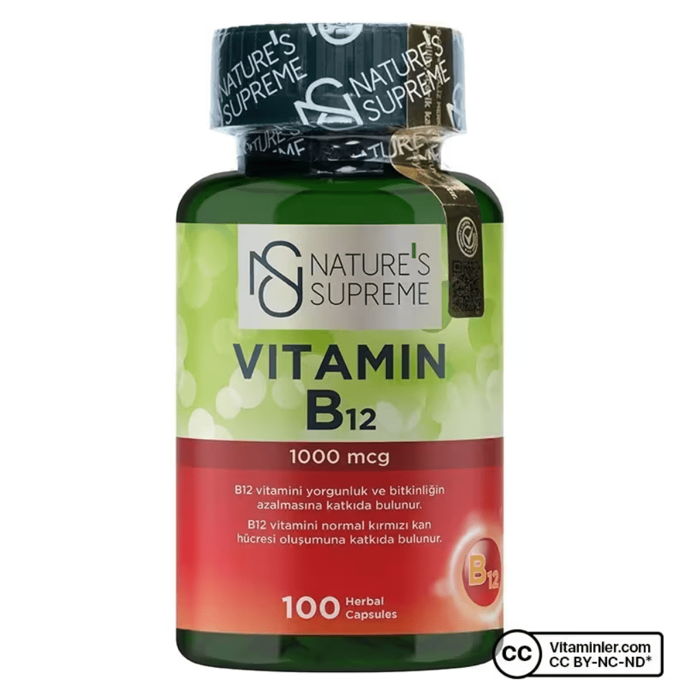 Nature's Supreme فيتامين B12 1000 مكغ _ 100 كبسولة