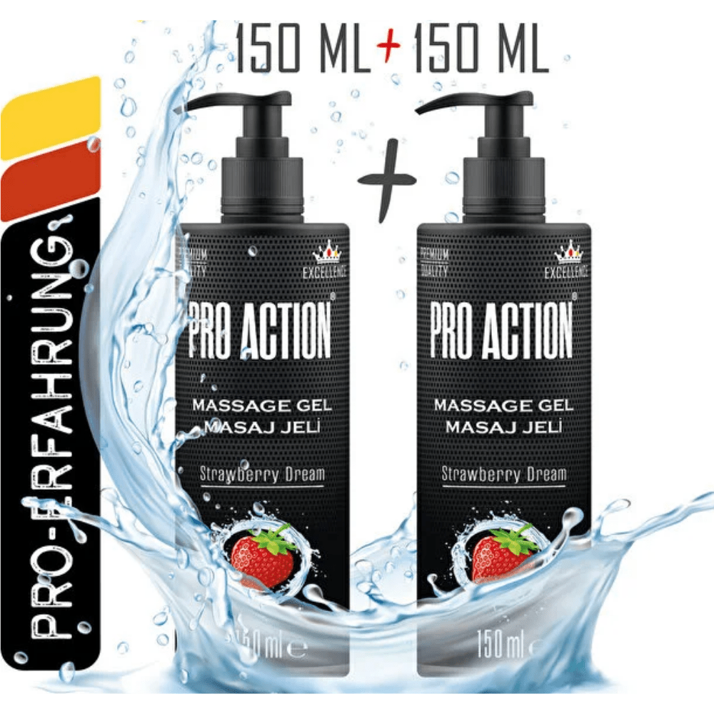 Pro Action جل مائي مزلق بنكهة الفراولة 150 مل عبوتان