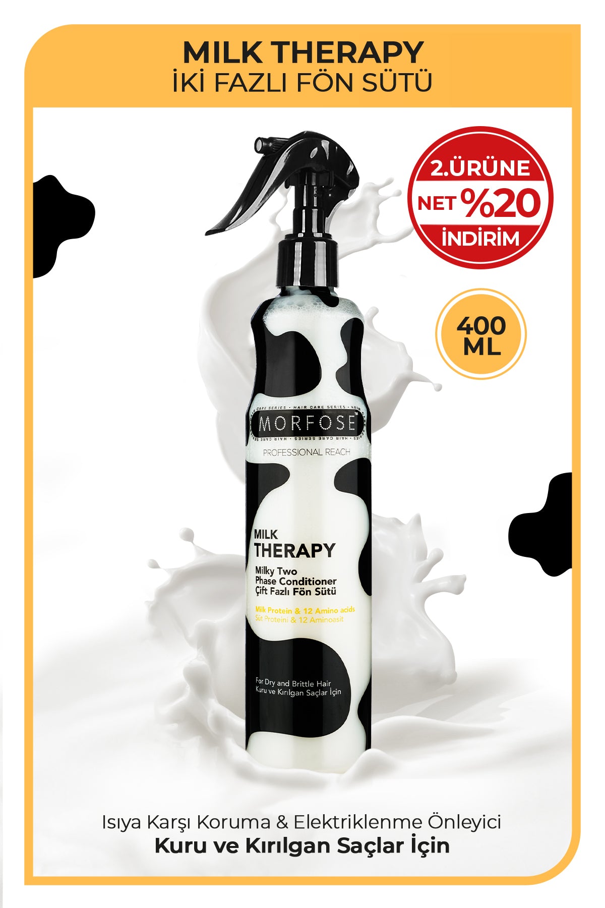 Morfose Milk Therapy Two-Phase Hair Spray 400ml