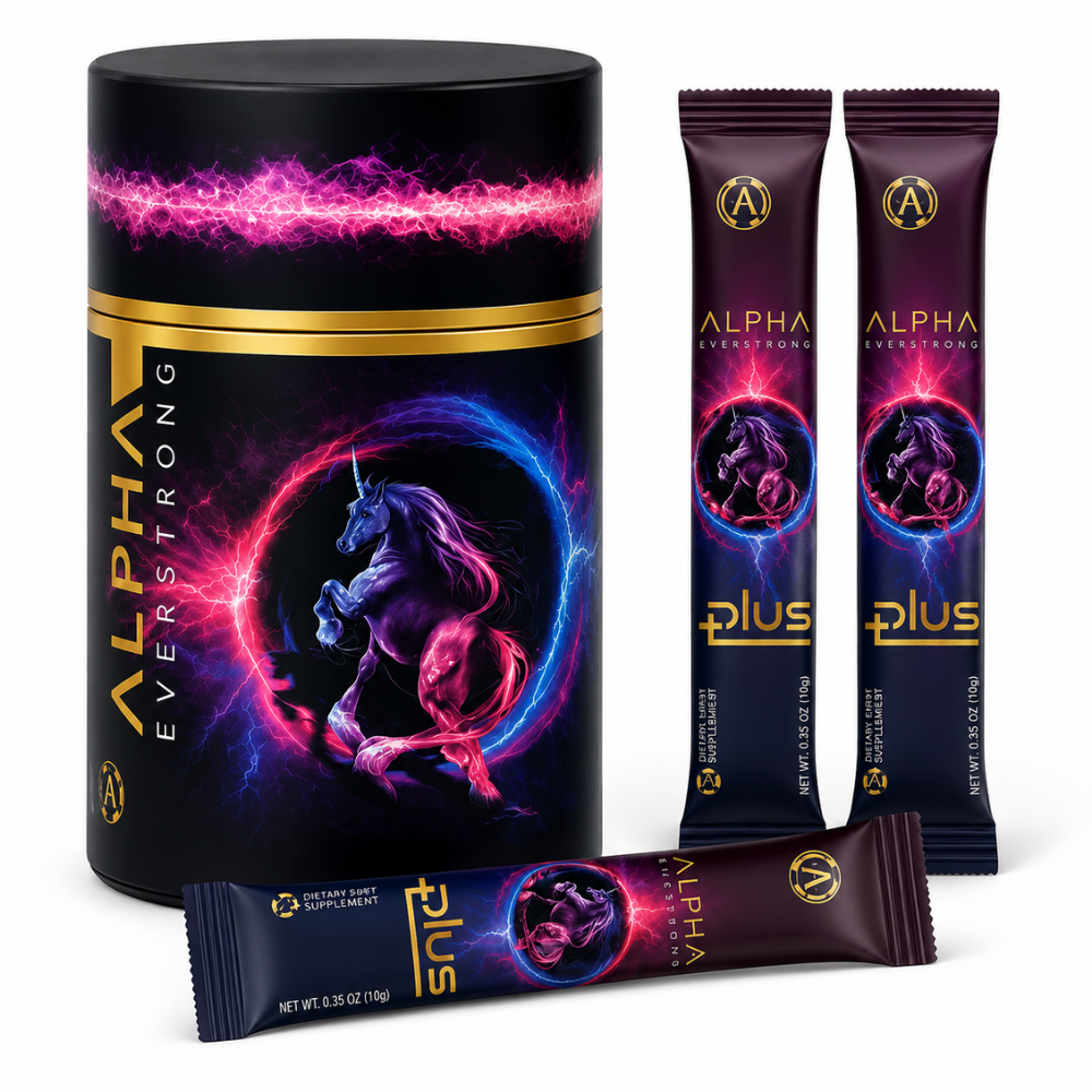 ALPHA EVERSTRONG معجون الجنسنغ مع الماكا لتعزيز الطاقة والأداء 10 أظرف