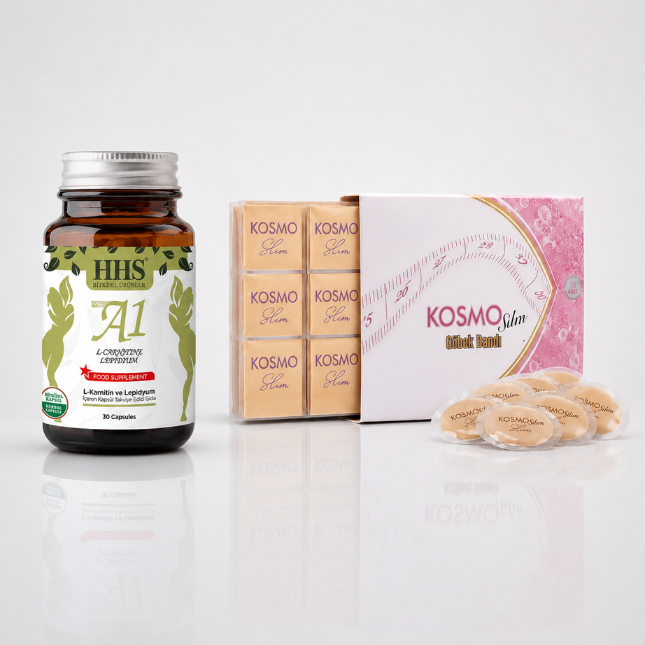 باكج التنحيف وحرق الدهون كبسولات التنحيف التركية HHS A1 مع ملصقات التنحيف وإزالة دهون البطن