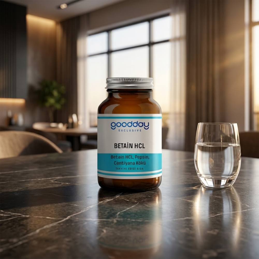 Goodday مكمل بيتاين HCL مع إنزيم البيبسين لدعم عملية الهضم 60 كبسولة