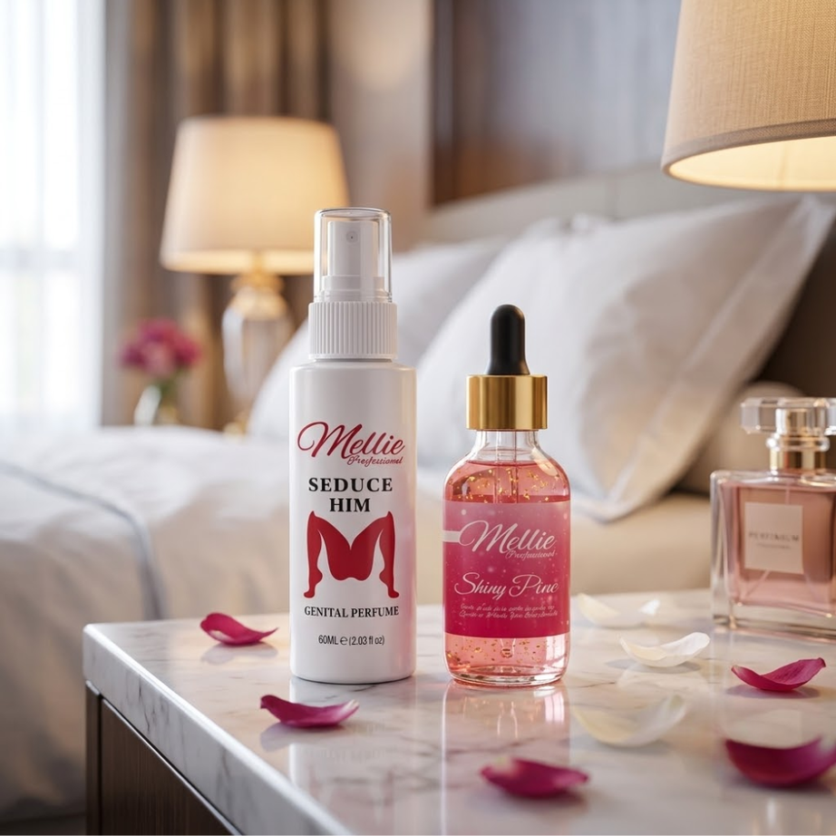 مجموعة Mellie Professional للعلاقة الحميمة عطر مثير + جل لراحة وانسجام أكبر