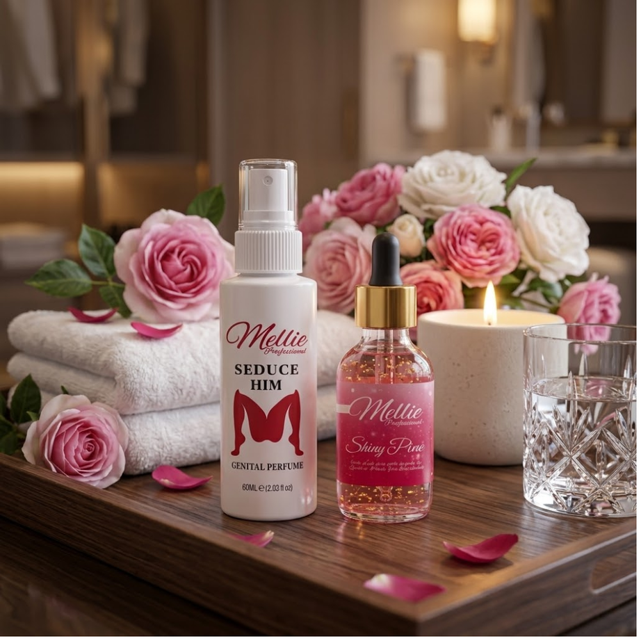 مجموعة Mellie Professional للعلاقة الحميمة عطر مثير + جل لراحة وانسجام أكبر
