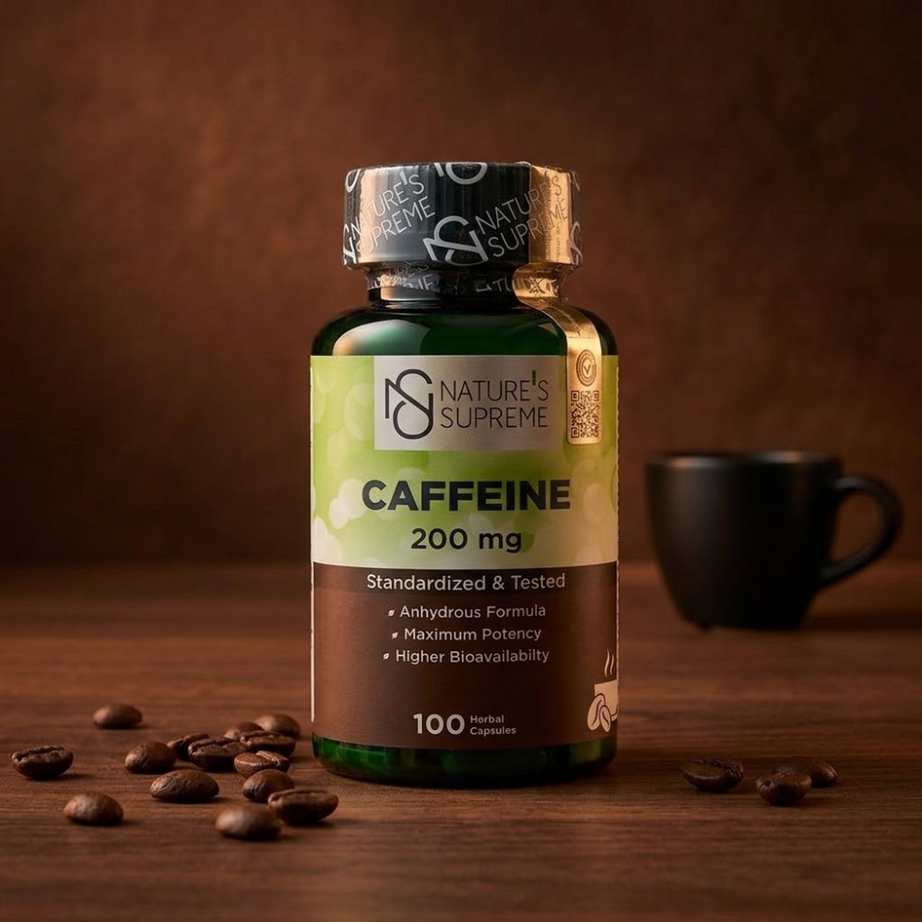 Nature's Supreme كافيين 200 ملغ _ 100 كبسولة