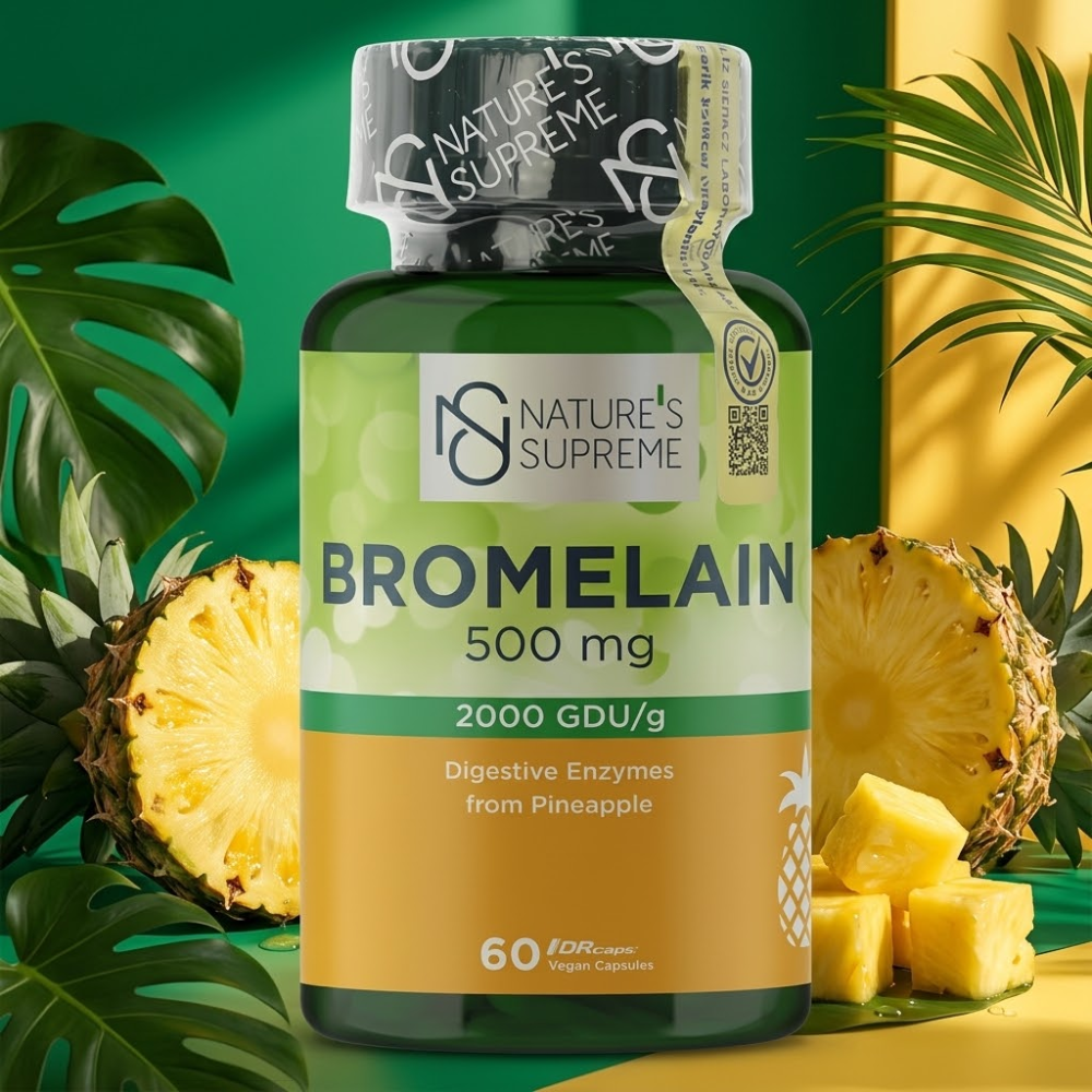 Nature's Supreme مكمل البروميلين 500 ملغ 60 كبسولة