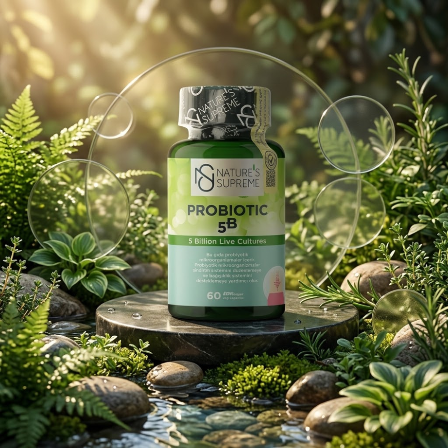 Nature's Supreme مكمل البروبيوتيك الغذائي 60 كبسولة