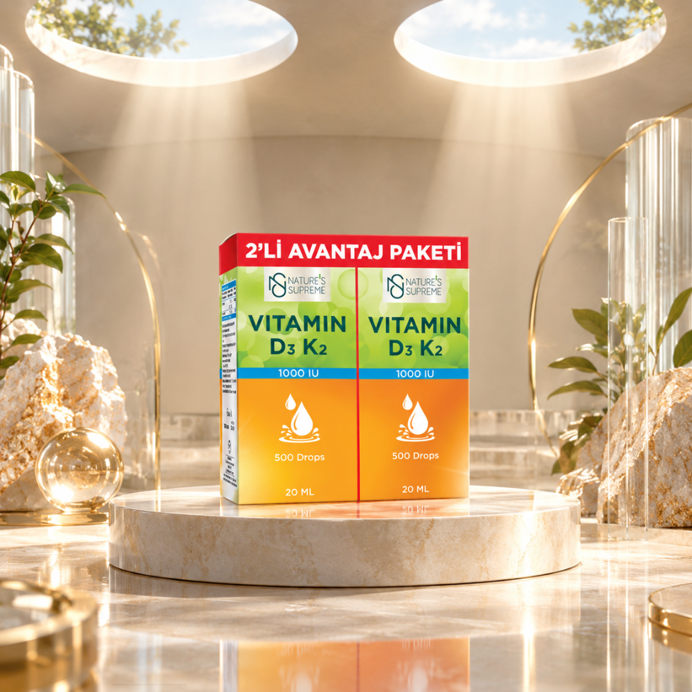 Nature's Supreme فيتامين D3 + K2 | عبوتان