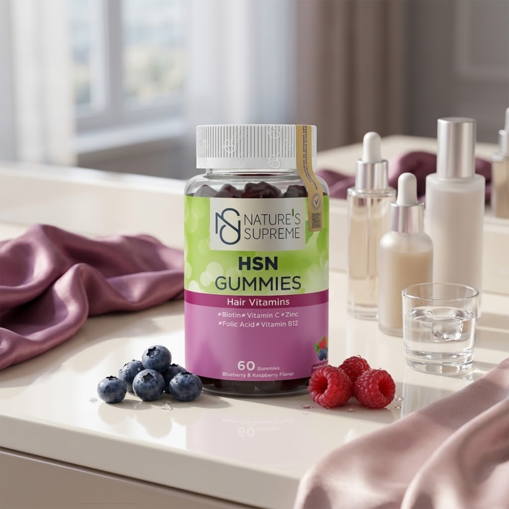 Nature's Supreme مكمل HSN لدعم الشعر والبشرة والأظافر 60 كبسولة