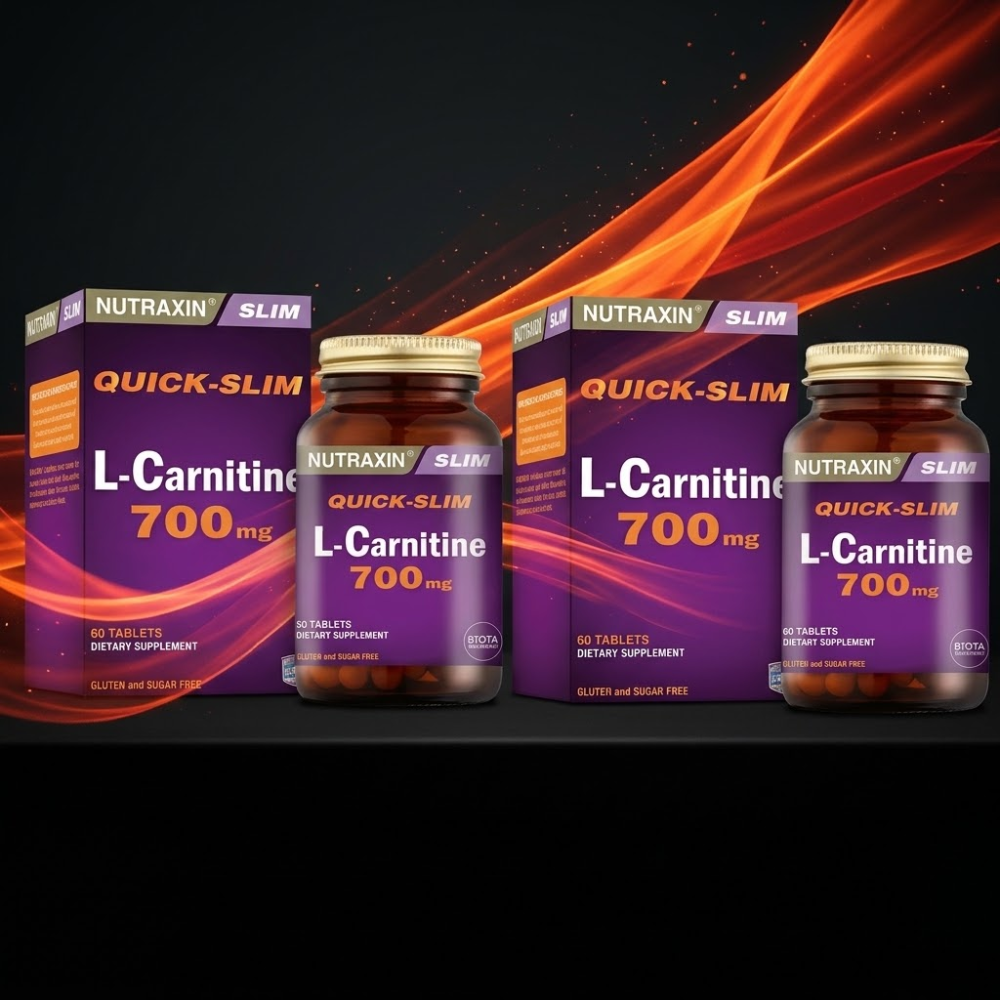 Nutraxin مكمل إل-كارنيتين لدعم إنتاج الطاقة والأداء العضلي 700 ملغ | علبتين