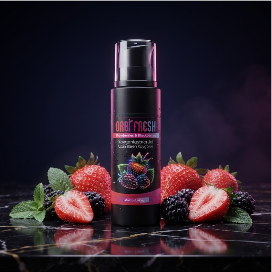 ORBIFRESH جل مائي مزلق بنكهة الفراولة والتوت الأسود 60 مل