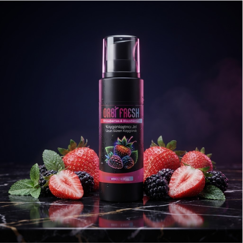 ORBIFRESH جل مائي مزلق بنكهة الفراولة والتوت الأسود 60 مل