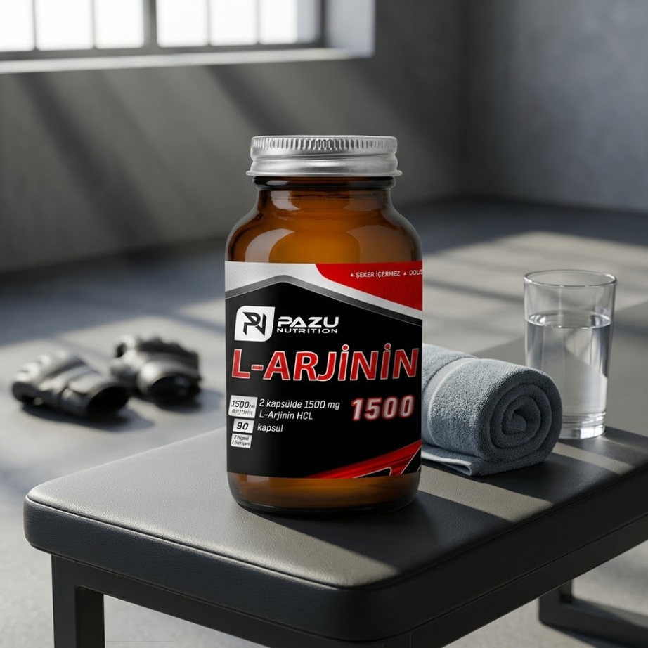 PAZU مكمل إل-أرجينين لدعم تدفق الدم وتحسين الأداء 1500 mg _ 90 كبسولة