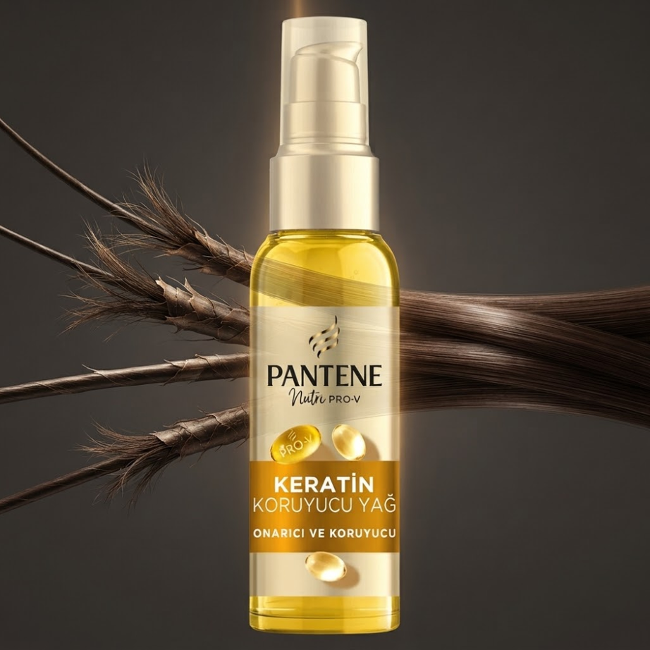 Pantene زيت ترميم الشعر بفيتامين E والكيراتين 100 مل