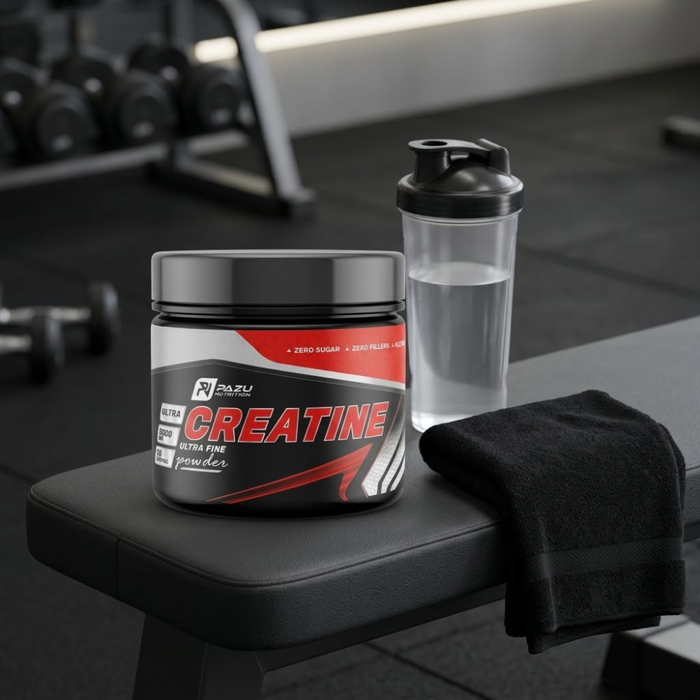 Pazu مكمل الكرياتين بيور (مونوهيدرات) لدعم بناء العضلات وزيادة القوة 250 غرام