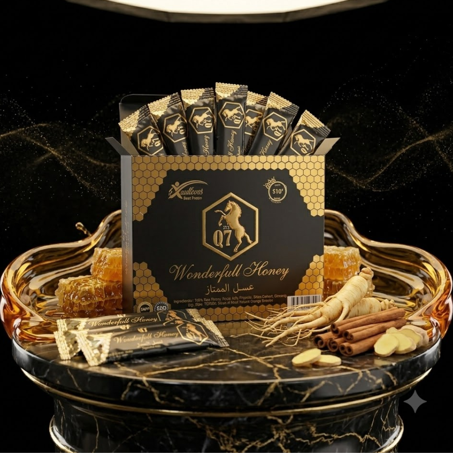 Q7 عسل طبيعي لزيادة الرغبة ولأداء للرجال والنساء 12 ظرف