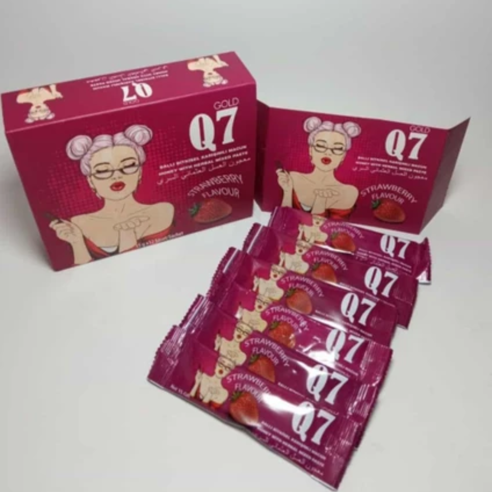 Q7 مزيج العسل والاعشاب لزيادة الرغبة والطاقة للنساء | 12 ظرف