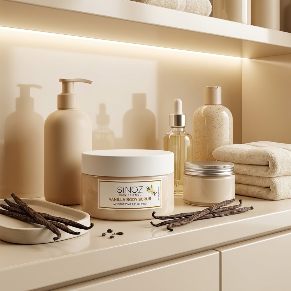 Sinoz مقشر الجسم بالفانيليا 300 غرام