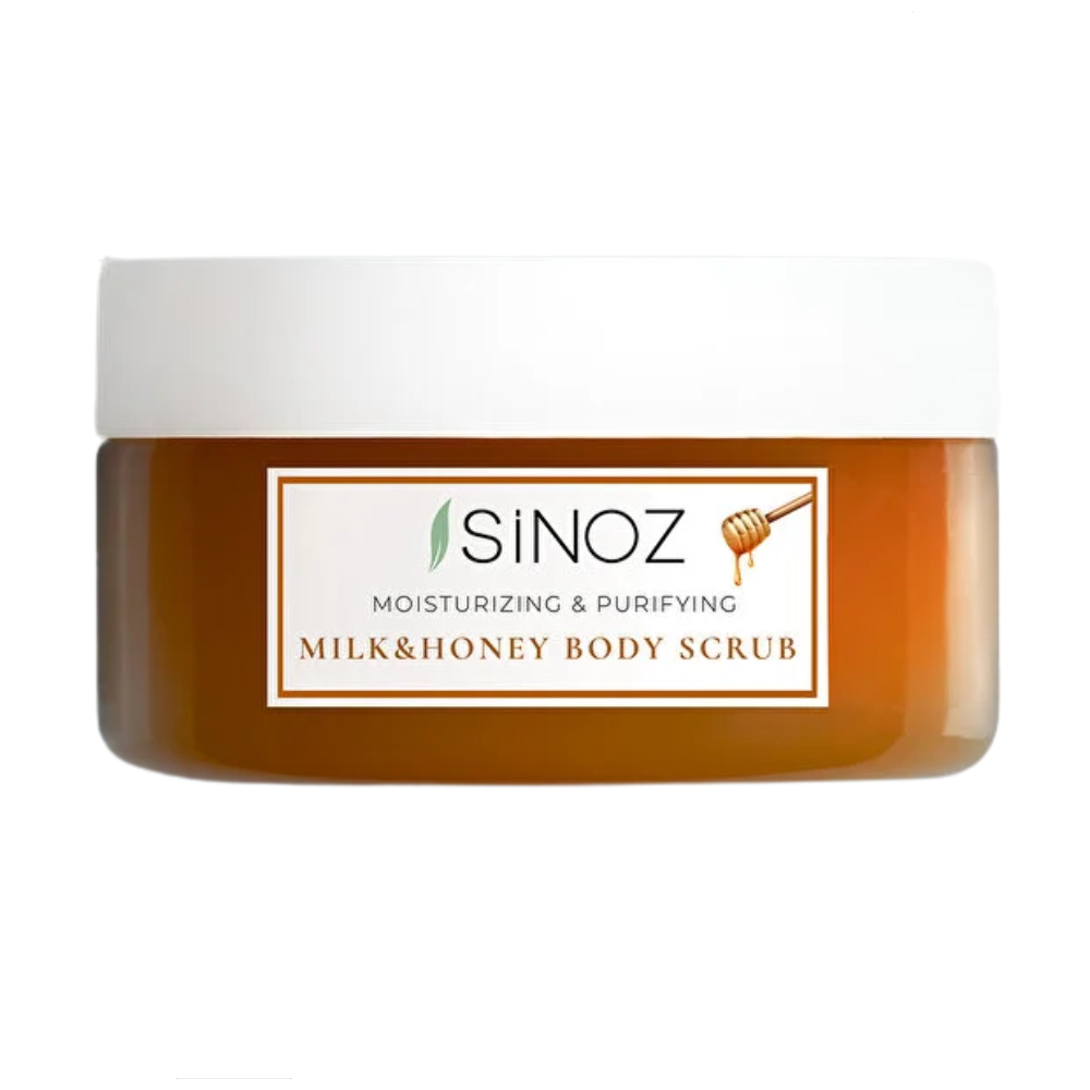 Sinoz مقشر الجسم بالحليب والعسل المرطب والمغذي 300 غرام