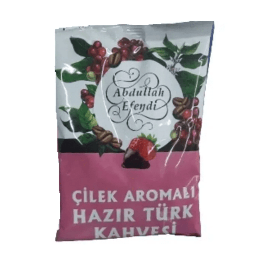 عبدالله أفندي قهوة تركية سريعة التحضير بنكهة الفراولة 100 غرام