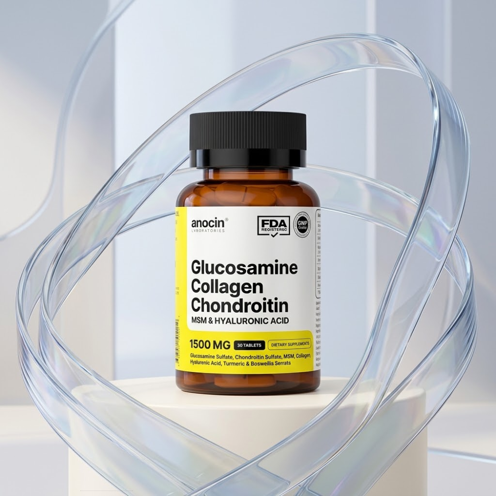 anocin مكمل الجلوكوزامين مع الكوندرويتين لدعم المفاصل والحركة (30 قرص)
