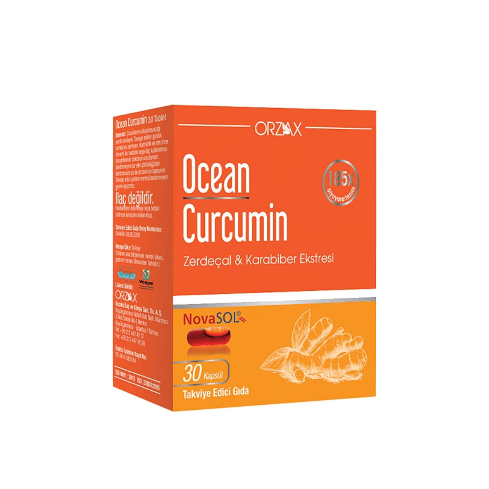 اوشن كبسولات الكركم لدعم المناعة وصحة المفاصل والعضلات 30 كبسولة
