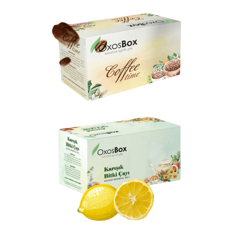 بكج أوكسوس بوكس للتنحيف | قهوة + شاي طبيعي | خسارة حتى 12 كجم شهرياً