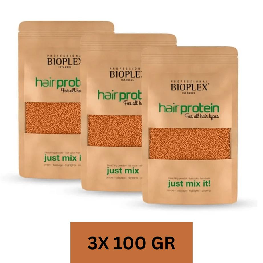 بيوبليكس بروتين العناية بالشعر ضد التلف الناتج عن عمليات تفتيح الشعر وصبغه | 3 قطع