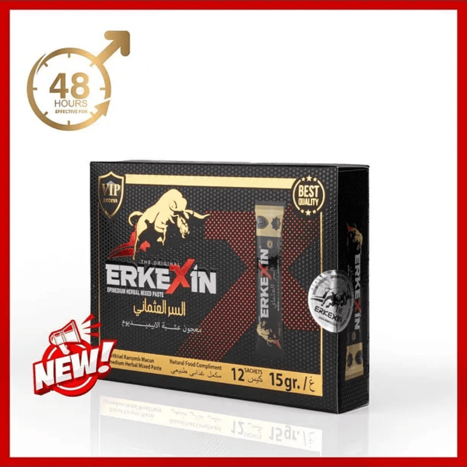 إركيكسين عسل السر العثماني بالأعشاب لزيادة الطاقة والرغبة | 12 ظرف