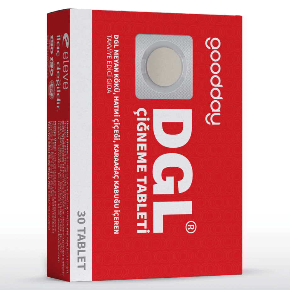 Goodday أقراص DGL لدعم الجهاز الهضمي ووظائفه الطبيعية 30 قرص