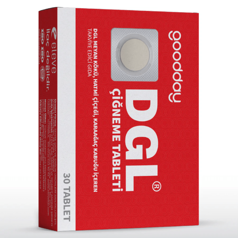 Goodday أقراص DGL لدعم الجهاز الهضمي ووظائفه الطبيعية 30 قرص