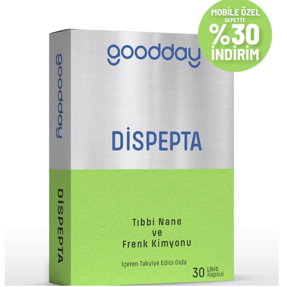 Goodday كبسولات ديسبيبتا النباتية والسائلة 30 كبسولة