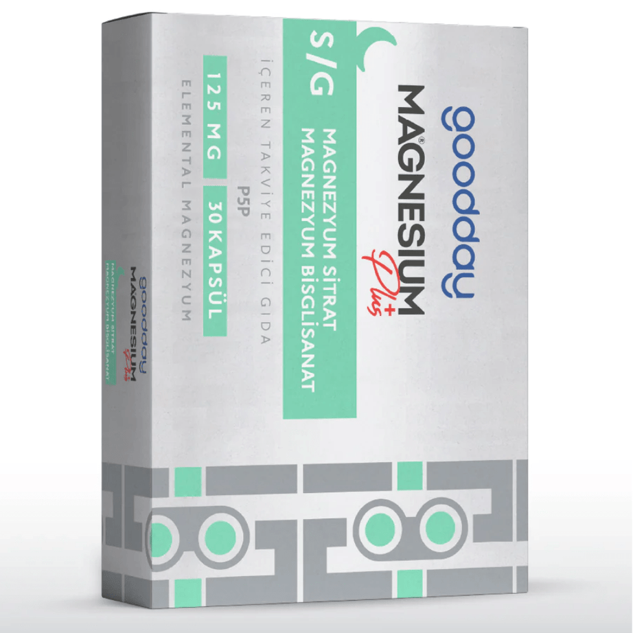 Goodday مغنيسيوم بيسجليسينات + السترات مع فيتامين B6 30 قرص