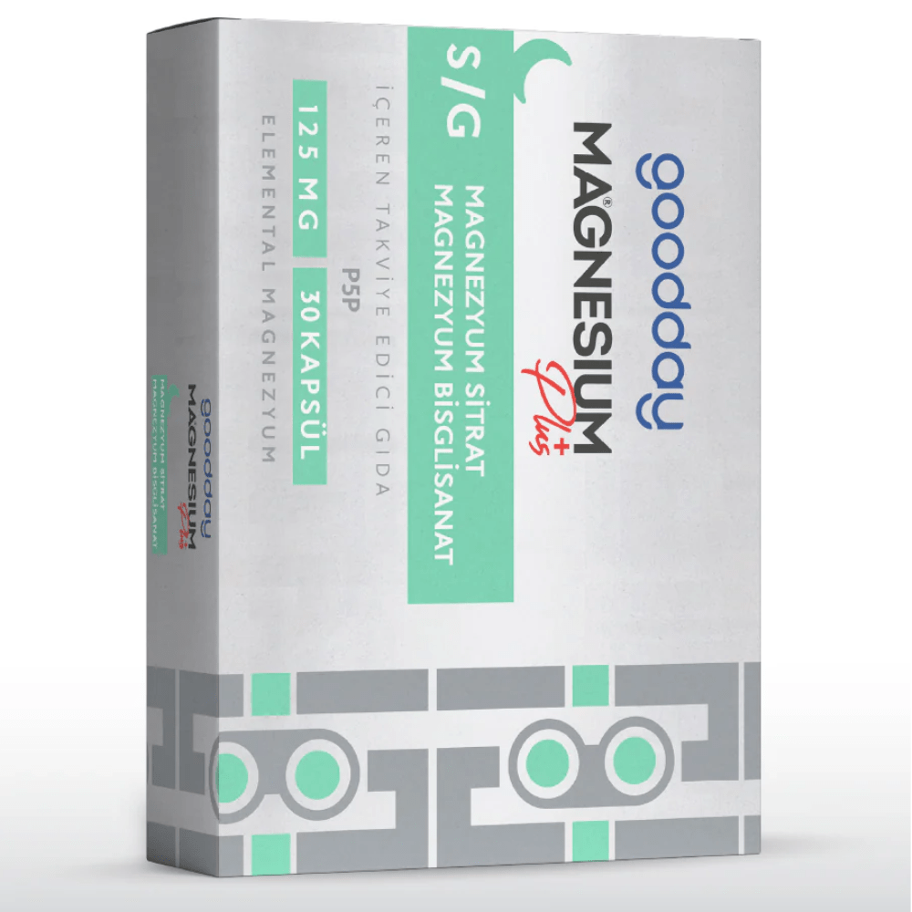 Goodday مغنيسيوم بيسجليسينات + السترات مع فيتامين B6 30 قرص