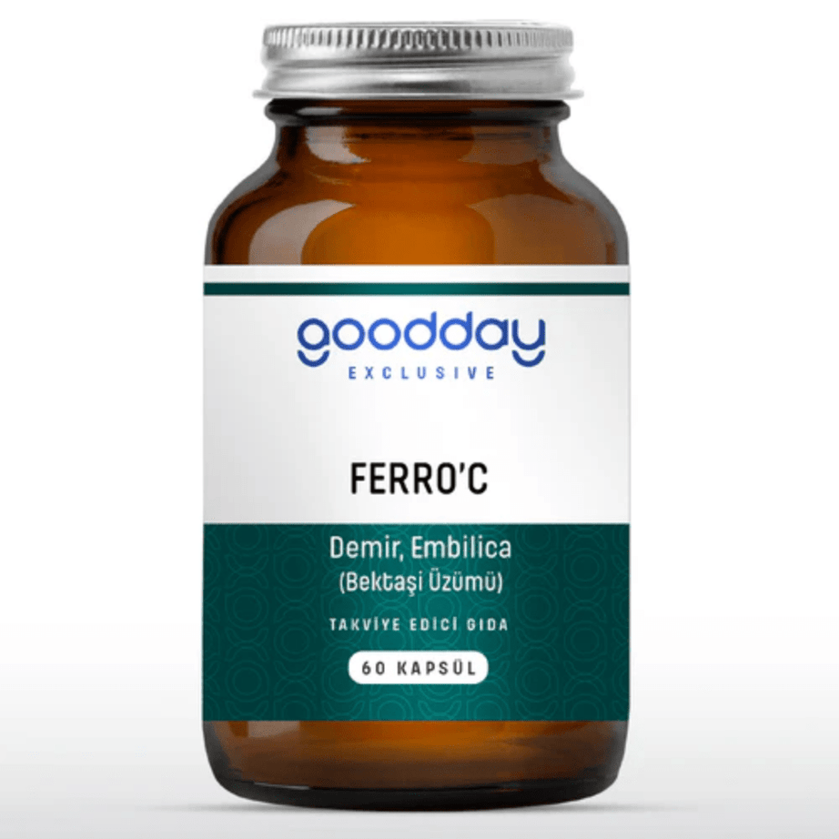 Goodday مكمل الحديد مع الأملا والكوشنيل 60 كبسولة