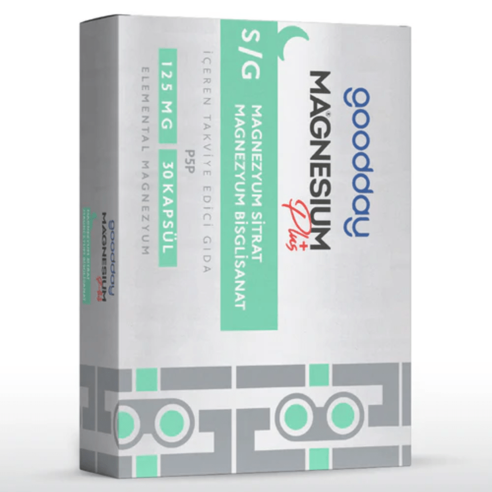 Goodday مكمل المغنيسيوم (بيسجليسينات + ستيرات) مع فيتامين B6 30 قرص