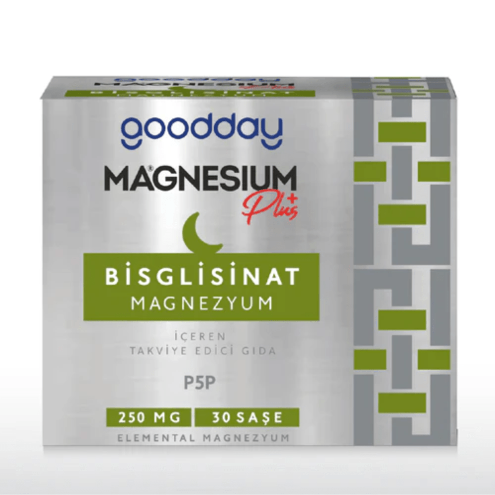 Goodday منغنيسيوم بيسجليسينات مع فيتامين B6 30 ظرف