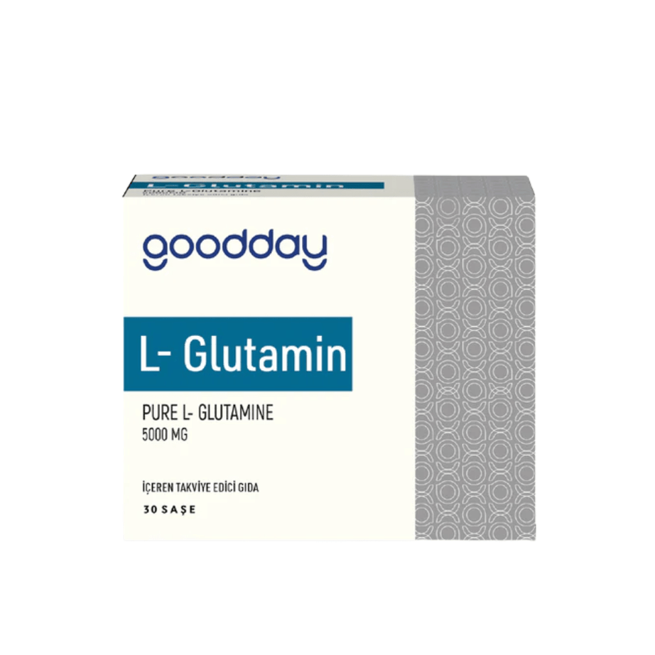 GoodDay ظروف الجلوتامين النقية لدعم العضلات وتعافيها | 5000 mg _ 30 ظرف