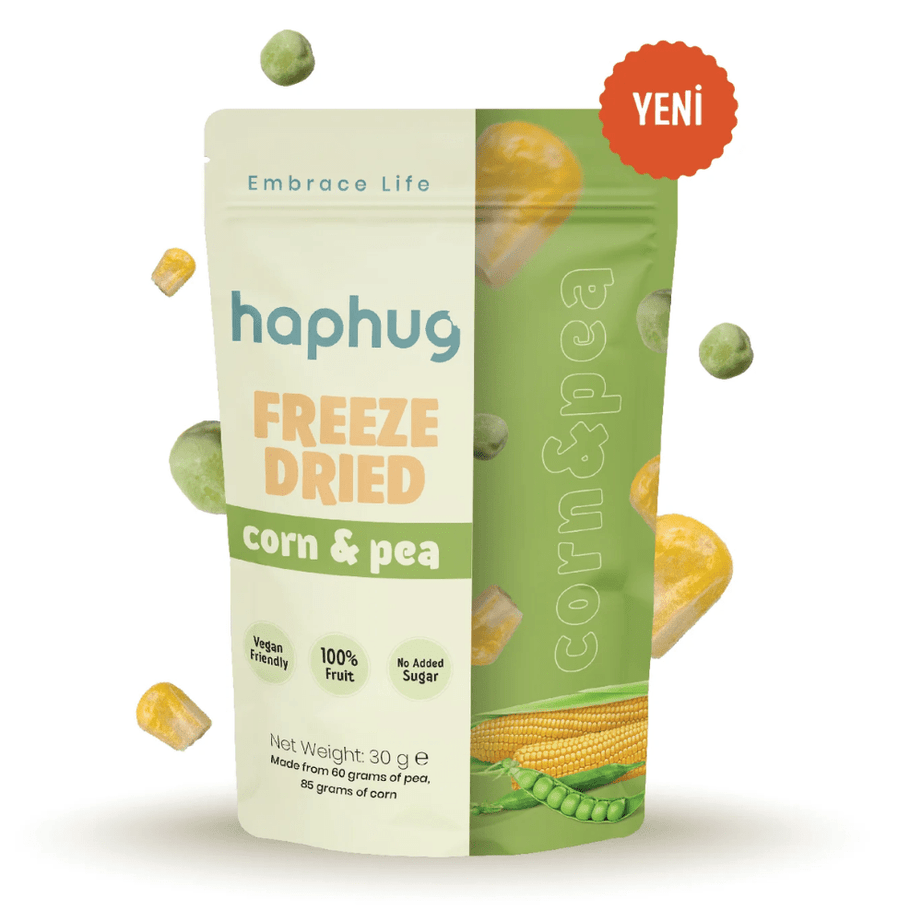 هابهوج بازلاء وذرة مجففة بالتجميد 30 غرام