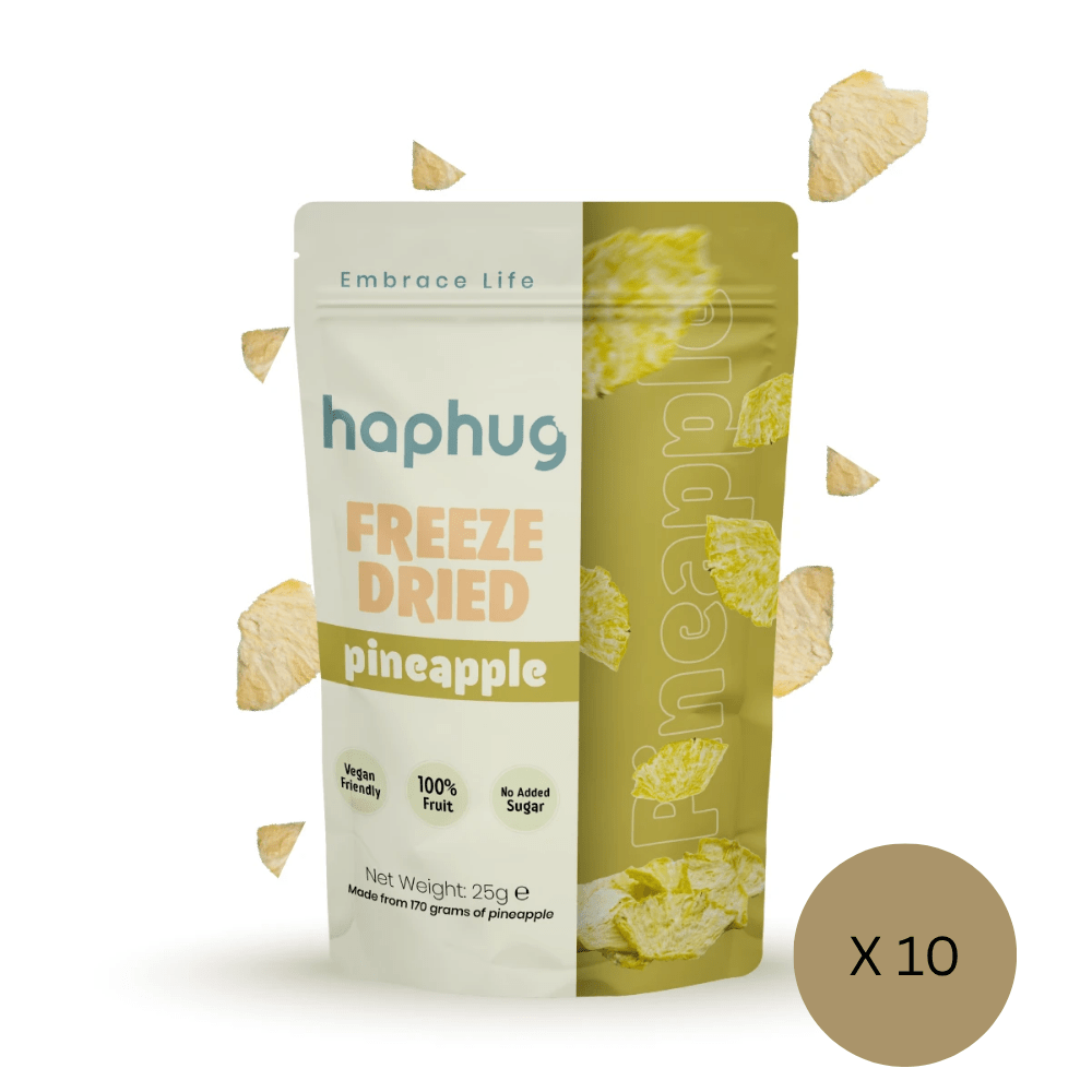 هابهوج شرائح أناناس مجففة بالتجميد 25 غرام | 10 أكياس