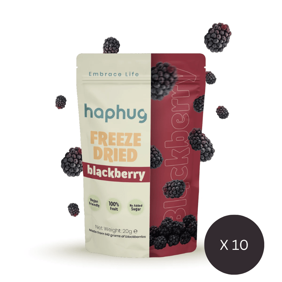 هابهوج توت أسود مجفف بالتجميد 20 غرام | 10 أكياس