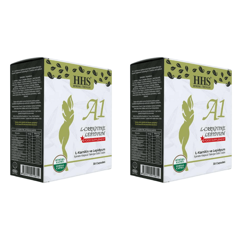 HHS A1 كبسولات التنحيف الطبيعية | علبتين (ظروف)