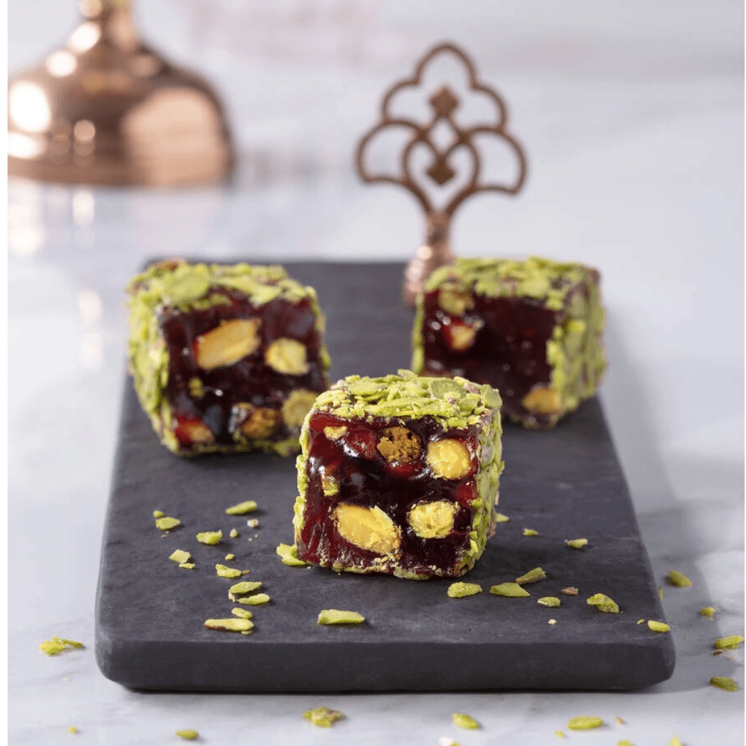 حلقوم مغطى ومحشي بالفستق العنتابي500 غ بنكهة الرمان | شيكرجي جافر إيرول