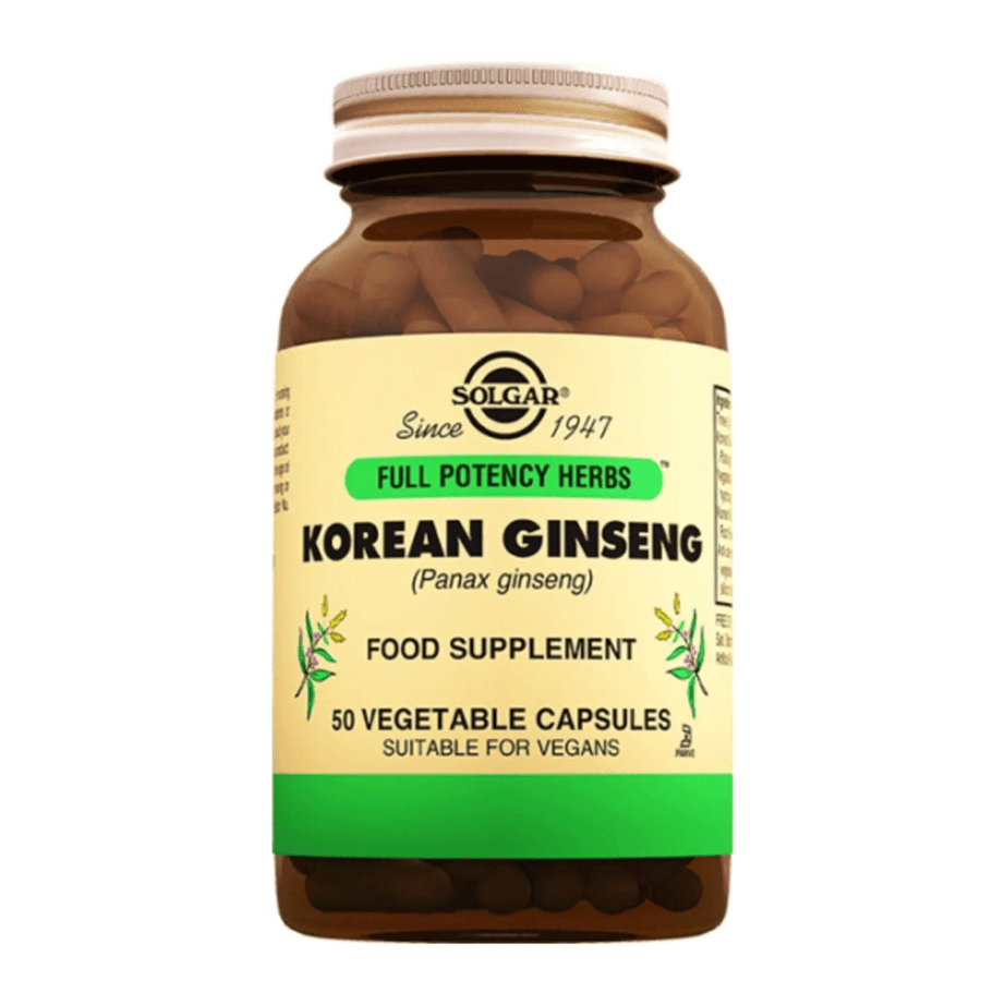 كبسولات الجينسنغ الكوري من سولجار - 50 كبسولة