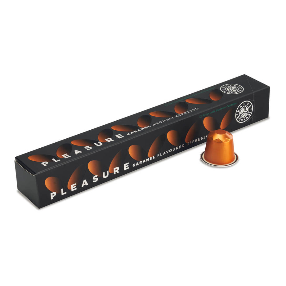 كبسولات قهوة بنكهة الكراميل من قهوة دنياسي 10 كبسولات