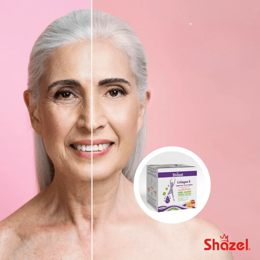 قهوة خضراء بالكولاجين وحمض الهيالورونيك 10 غرام × 12 قطعة - شازيل