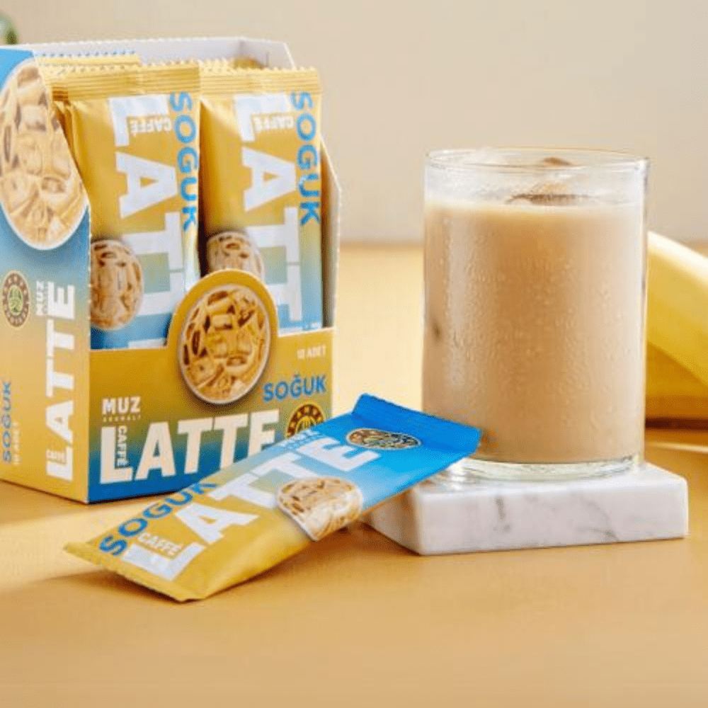 قهوة لاتيه باردة بنكهة الموز 10 قطع | قهوة دنياسي